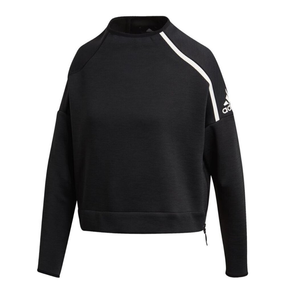 Adidas Z.N.E. Black Tech Mockneck Cropped Pullover Size L